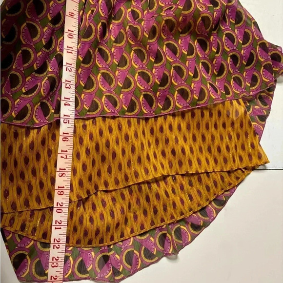 Zara Chemise Sheer Printed Halter Top Size XS Boho Tiered NWT New - Picture 5 of 7